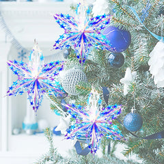 Iridescent 3D Christmas Ornament – Star, Ball, Garland or Snowflake