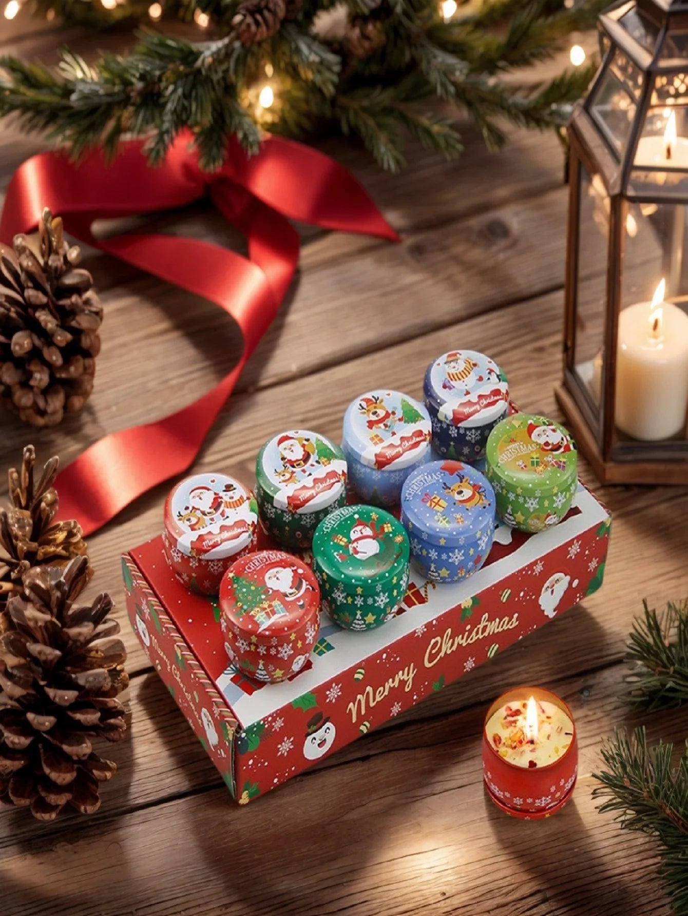 Christmas Aromatherapy Candles – Santa & Snowmen Tin Set - candletown.net