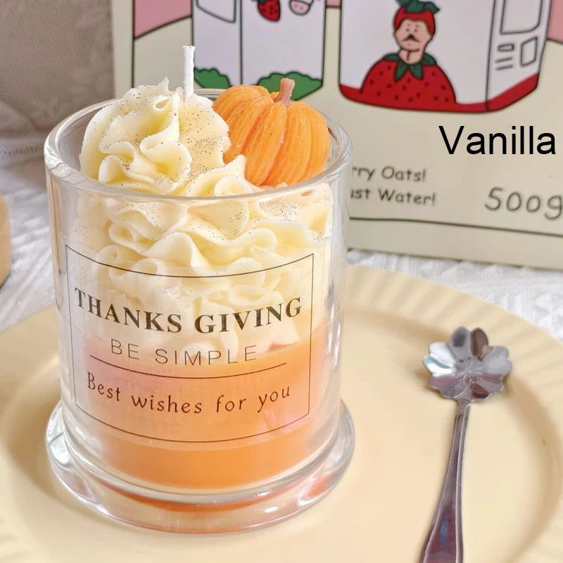 Dessert Cup Scented Candle – Faux Cake Design