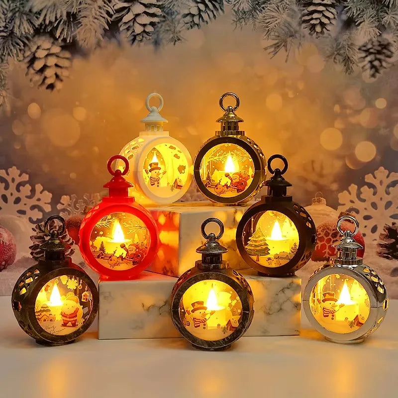 Christmas LED Candle Lantern – Santa & Snowman Edition - candletown.net