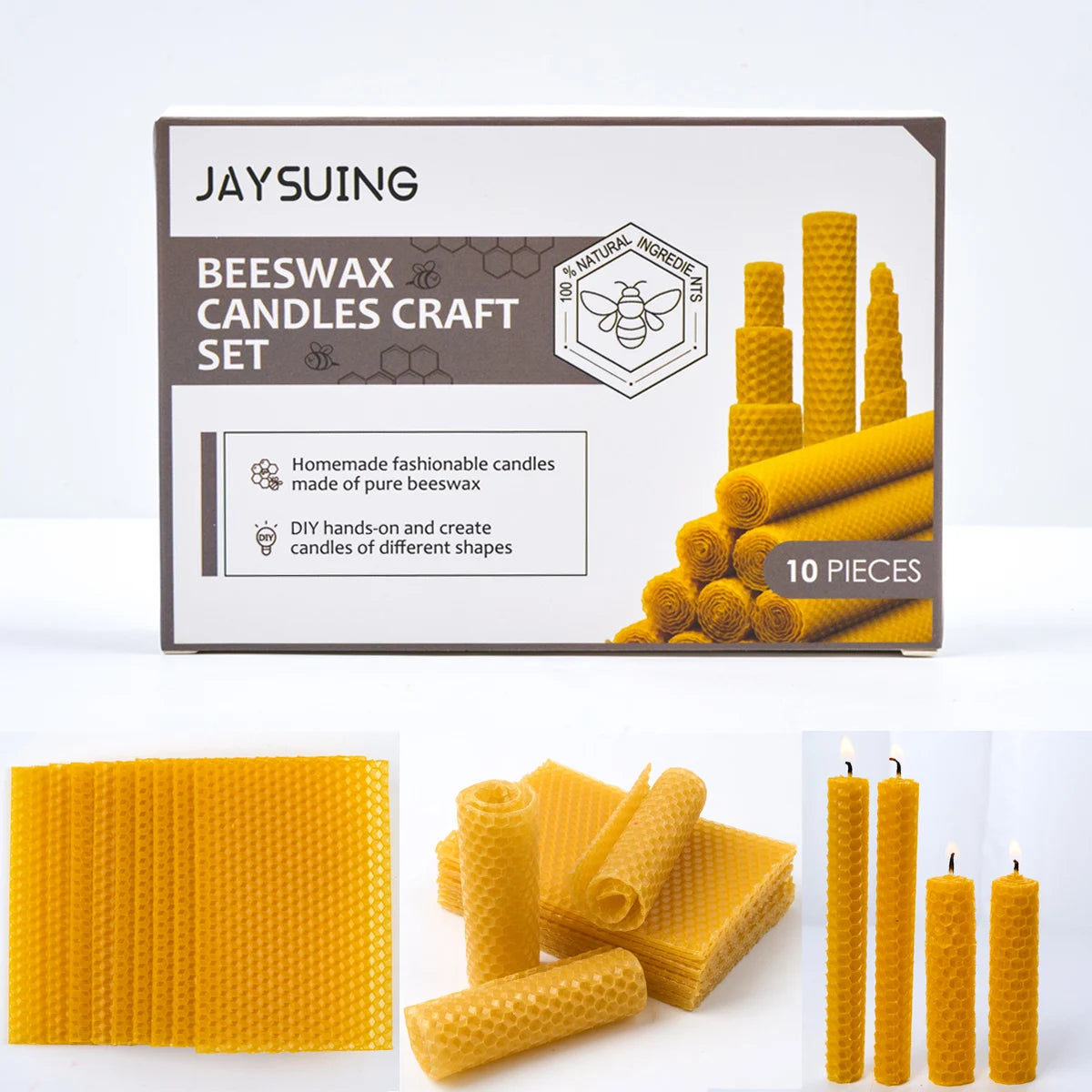 Beeswax Candle Sheets Kit - candletown.net
