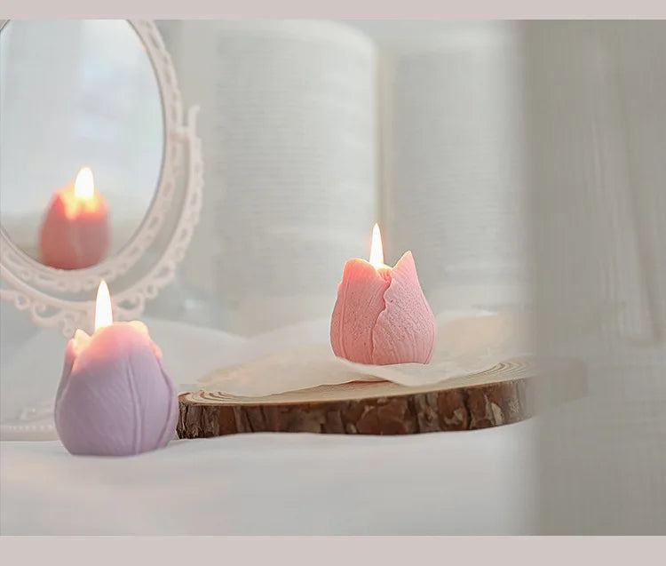 Tulip Scented Candles – Handmade Decorative Flower Candles - candletown.net