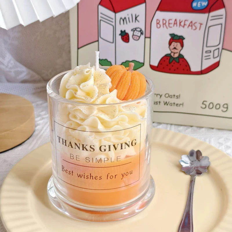Dessert Cup Scented Candle – Faux Cake Design