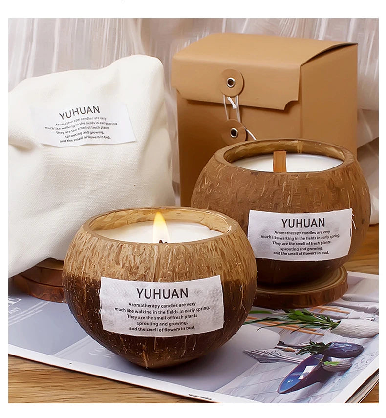 Eco-Friendly Soy Wax Aromatherapy Candle with Wooden Wick - candletown.net