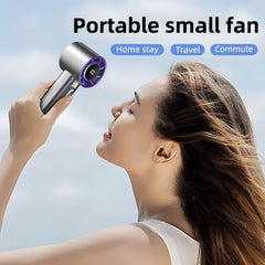 Handheld USB Fan with 100 Wind Speeds – Mini Turbo Cooling Fan for Home, BBQ & Travel - candletown.net