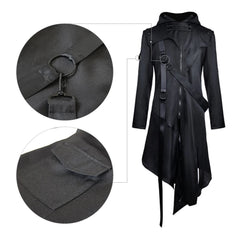 Men’s Gothic Hooded Halloween Cosplay Jacket - candletown.net
