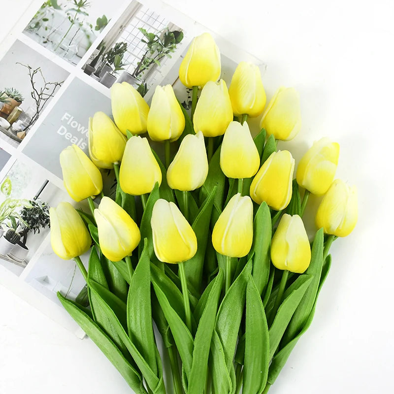 10pcs Tulip Artificial Flowers – Lifelike & Elegant Decor - candletown.net