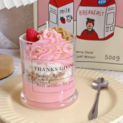 Dessert Cup Scented Candle – Faux Cake Design