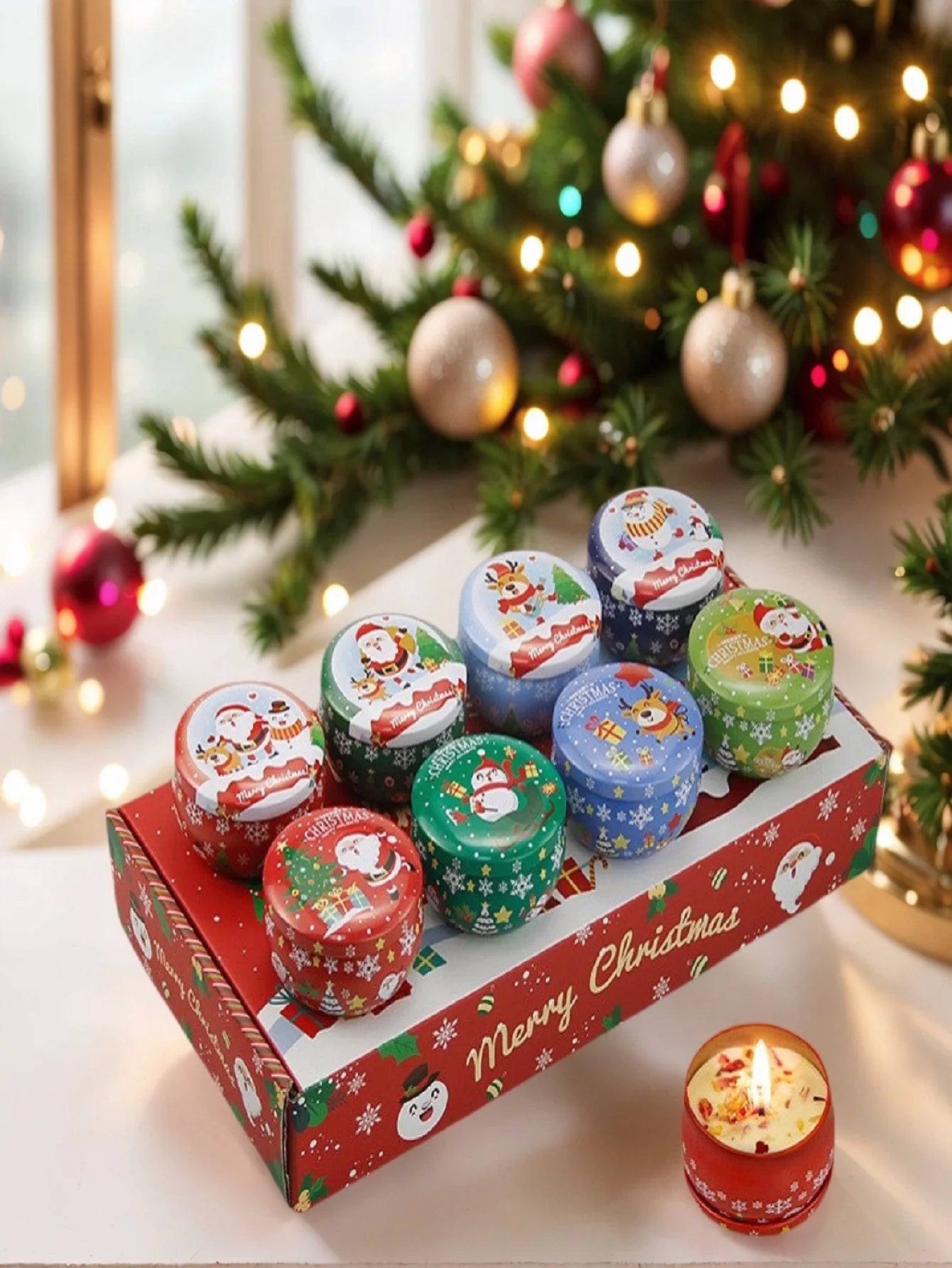Christmas Aromatherapy Candles – Santa & Snowmen Tin Set - candletown.net