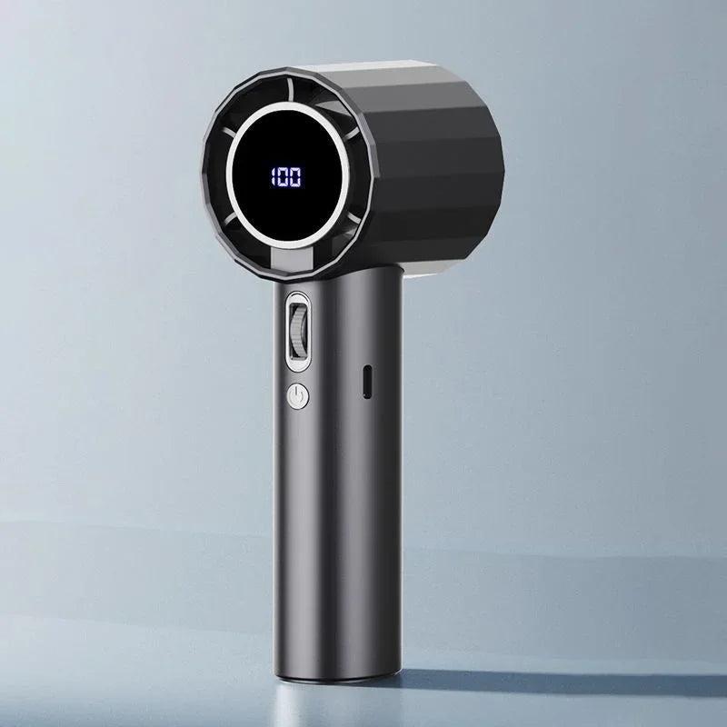 Handheld USB Fan with 100 Wind Speeds – Mini Turbo Cooling Fan for Home, BBQ & Travel - candletown.net