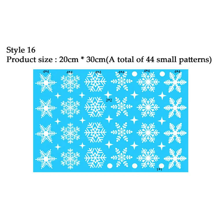 38-Piece Snowflake Window Clings – Reusable Electrostatic Christmas Stickers - candletown.net