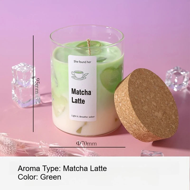 Latte Glow Aromatherapy Candle – Soy Wax Glass Candle