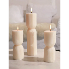 Nordic Minimalist Ribbed Soy Wax Candle - candletown.net