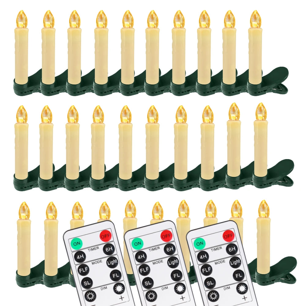 Flameless LED Taper Candles for Christmas Tree - candletown.net