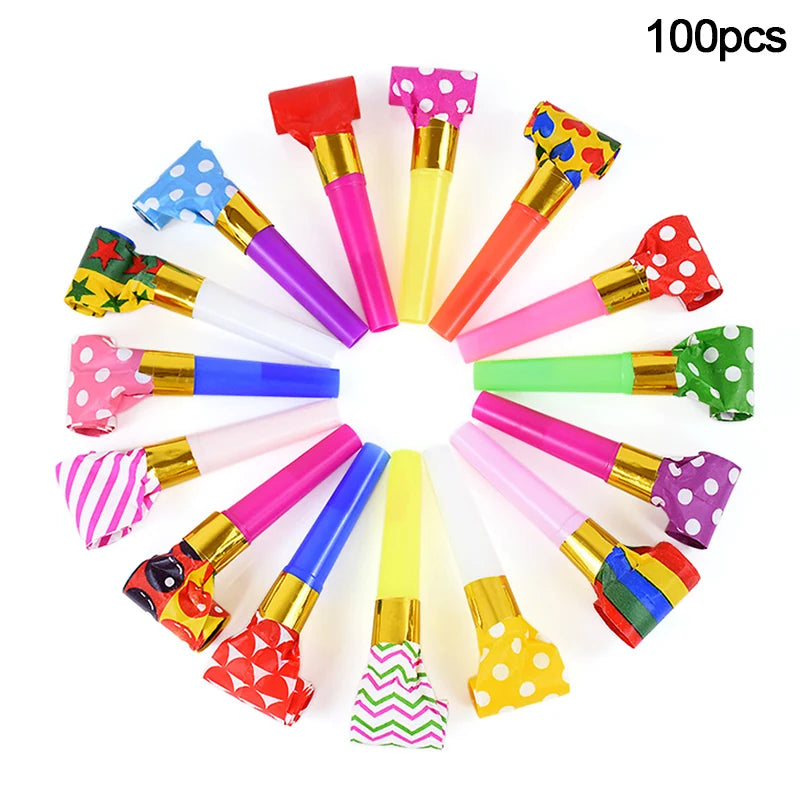 Colorful Party Blowout Whistles – Birthday Celebration Noise Makers - candletown.net