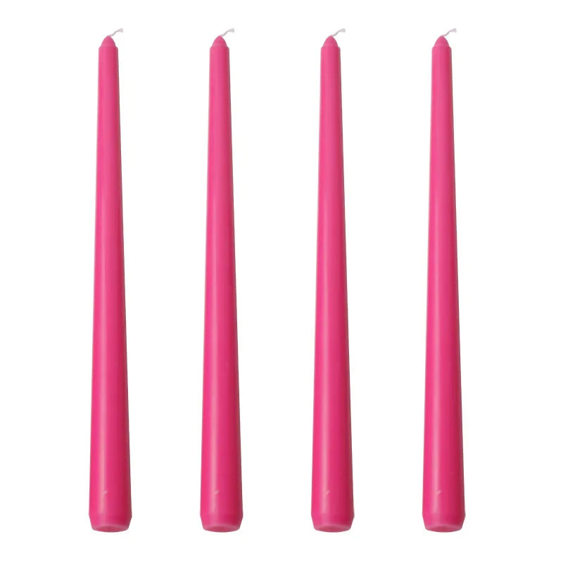 4pcs Colored Taper Candles – Elegant Long Dinner Set - candletown.net