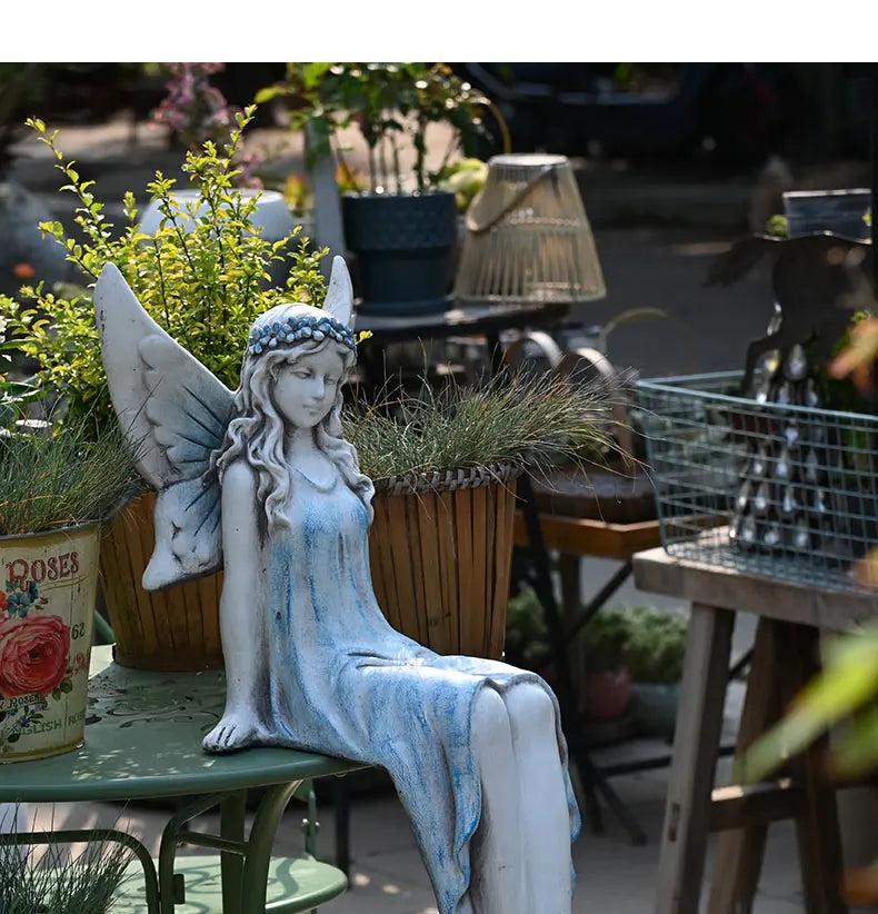 Resin Mermaid Garden Decoration – Outdoor Summer Accent - candletown.net