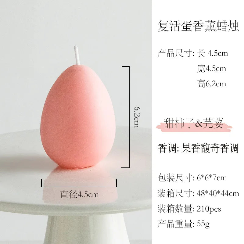 2pc Easter Egg Scented Scented Candle Creative Egg-shaped Religious Festival Atmosphere Display, Egg-shaped Candle - candletown.net