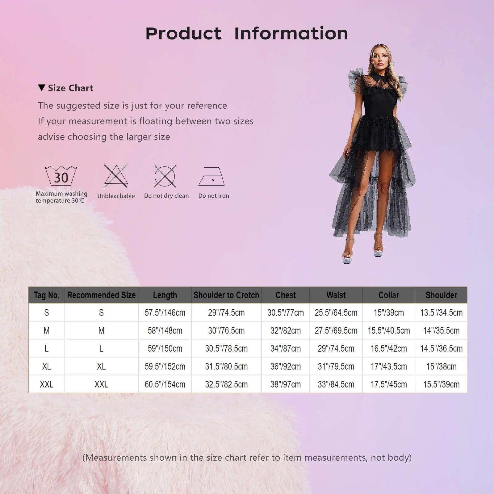 Gothic Witch Halloween Costume for Adults – Ruffled Mesh Long Dress with Belt - candletown.net