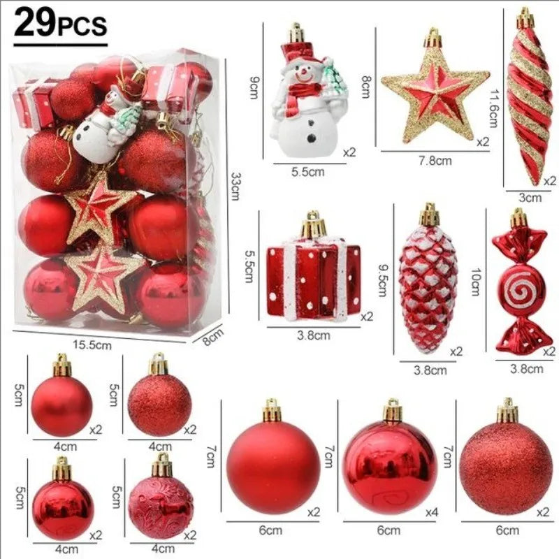 20/29pcs Christmas Ball Decoration Set - candletown.net