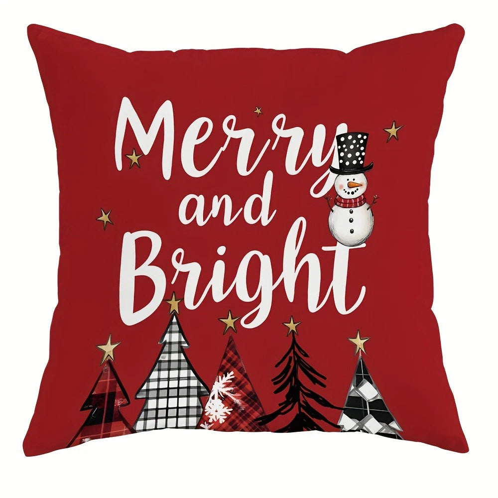 Christmas Decoration Pillowcase – Santa & Christmas Tree Design