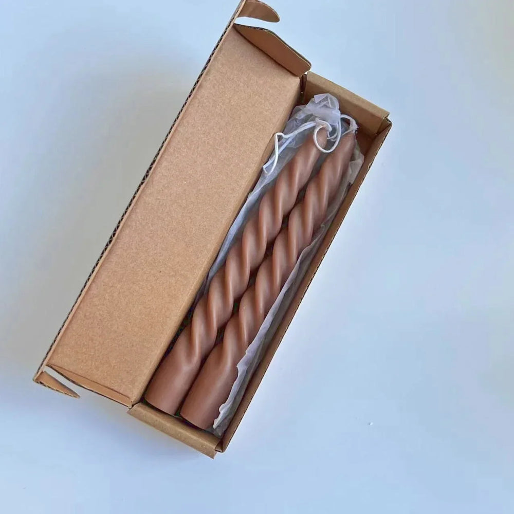 2pc Spiral Scented Dinner Taper Candles - candletown.net