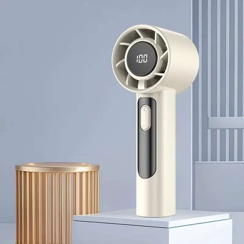 Handheld USB Fan with 100 Wind Speeds – Mini Turbo Cooling Fan for Home, BBQ & Travel - candletown.net