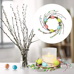 Handmade Easter Egg Flower Wreath – Candle Ring & Festive Decor - candletown.net