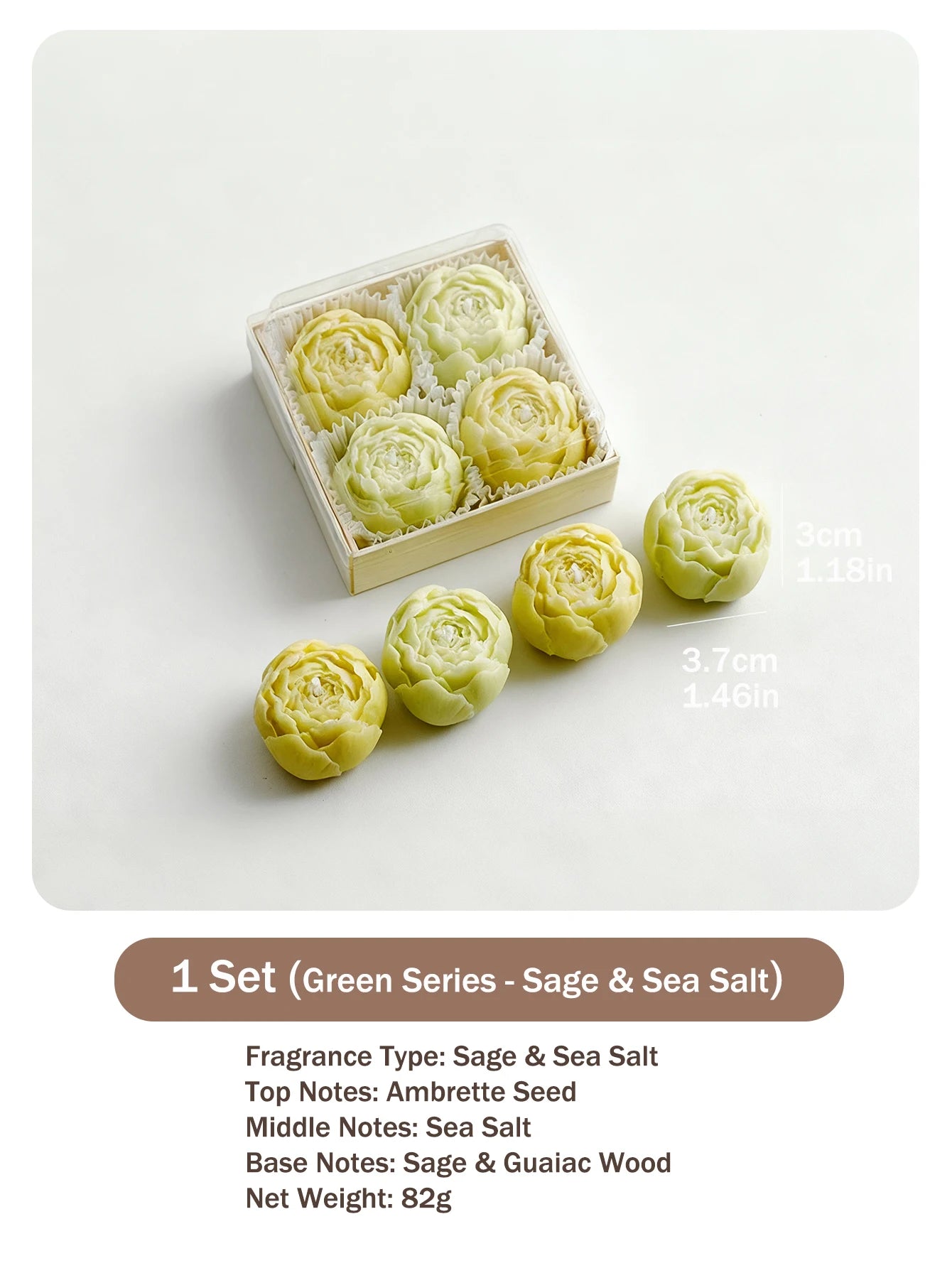 Rose Flower Shaped Soy Wax Candles – Set of 4 - candletown.net