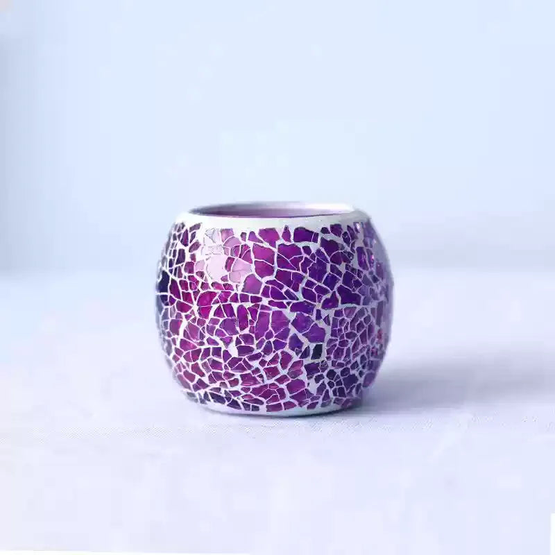 Moroccan Mosaic Glass Candlestick – Votive Candle Holder - candletown.net