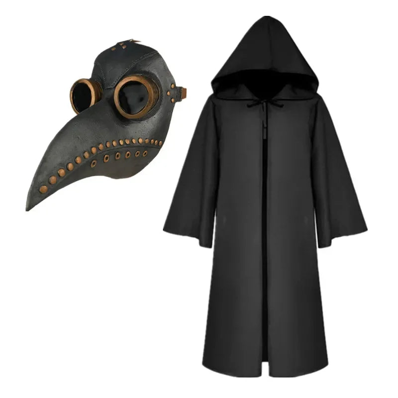 Plague Doctor Costume with Cape & Mask – Halloween Cosplay Set - candletown.net