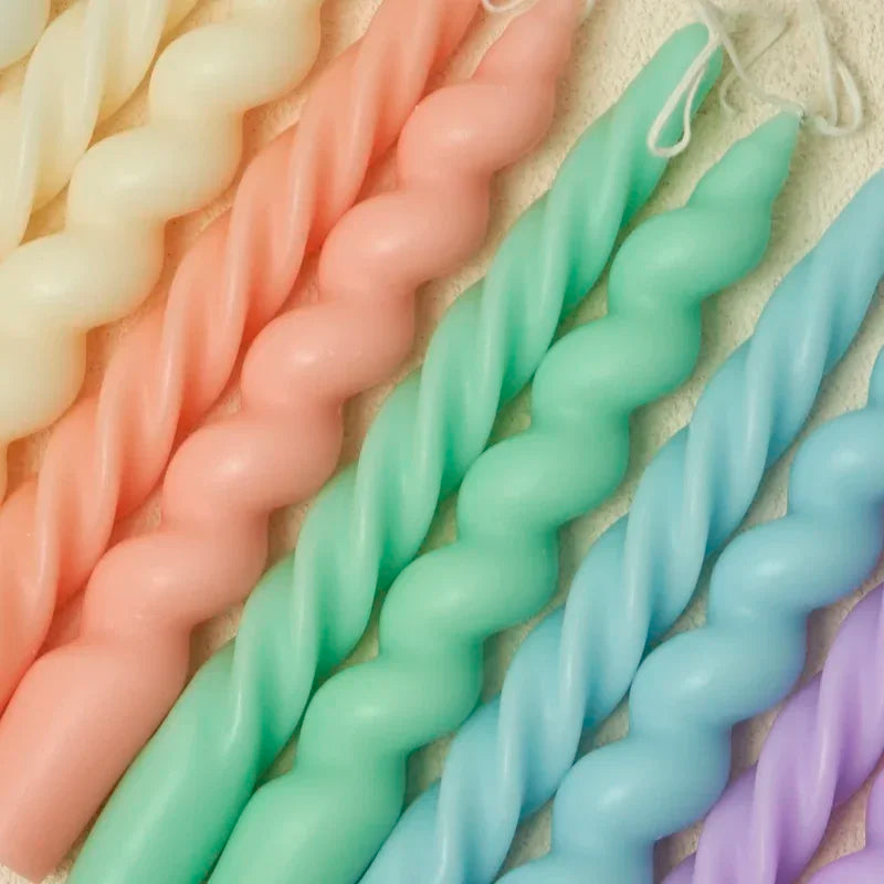 2pc Spiral Scented Dinner Taper Candles - candletown.net