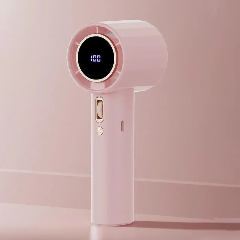 Handheld USB Fan with 100 Wind Speeds – Mini Turbo Cooling Fan for Home, BBQ & Travel - candletown.net