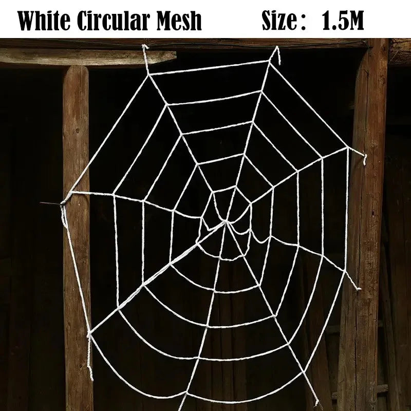 Halloween Spider Web with Spiders – Haunted House Decoration Set - candletown.net