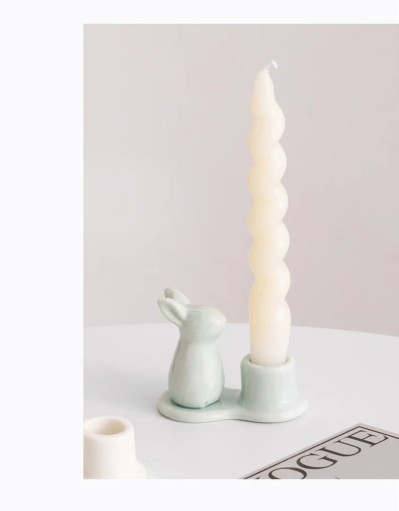 Creative Ceramic Bunny Candle Holder – A Delightful Accent for Your Home - candletown.net