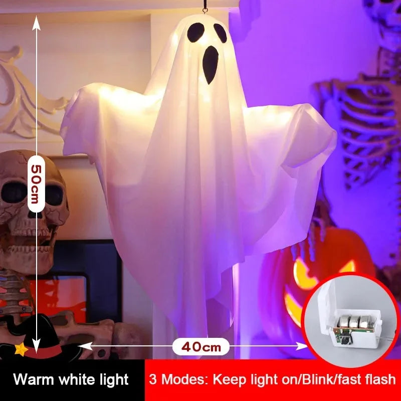 Halloween Ghost LED Hanging Decoration – Spooky Prop - candletown.net