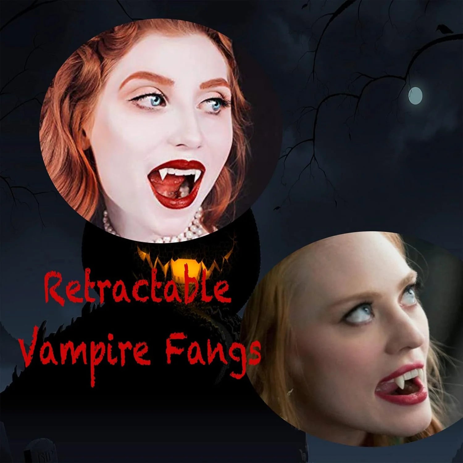Retractable Halloween Vampire Fangs - candletown.net