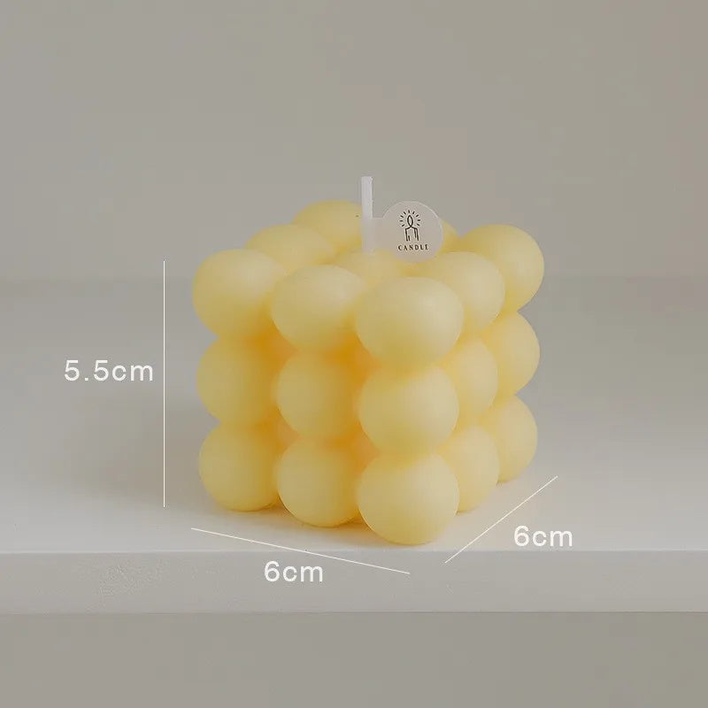 Big Cube Bubble Scented Candle – Modern Sculpted Design - candletown.net