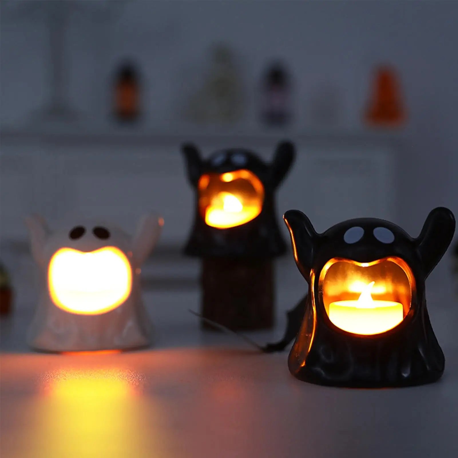 Halloween Ghost LED Flameless Candle Decoration - candletown.net