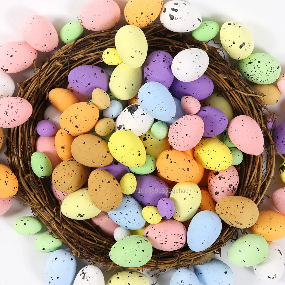 100PCS Colorful Foam Easter Eggs – Perfect for Crafts & Party Decor - candletown.net