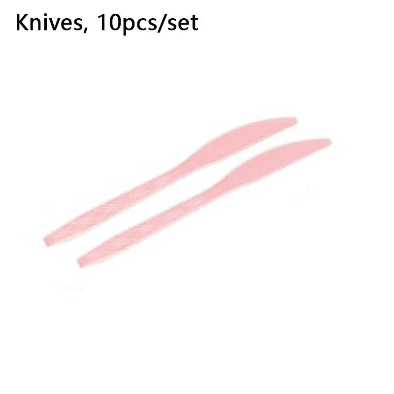Light Pink Disposable Tableware Set - candletown.net