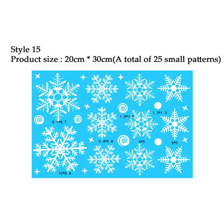 38-Piece Snowflake Window Clings – Reusable Electrostatic Christmas Stickers - candletown.net