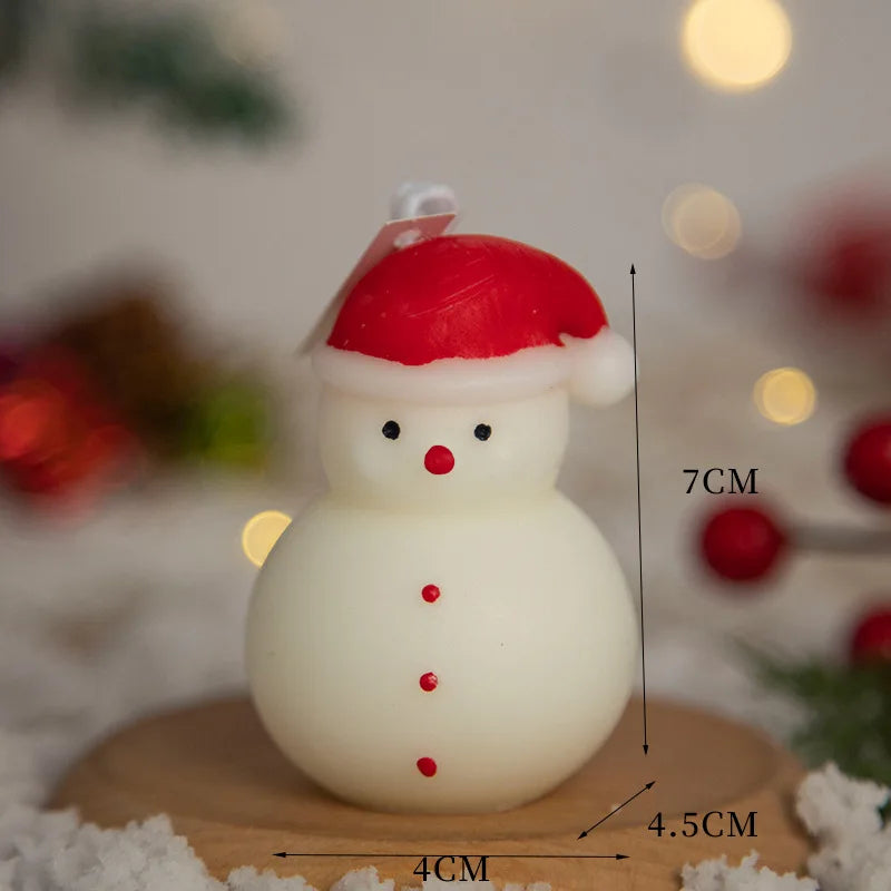 Christmas Figure Candle – Tree, Pine Cone & Snowman Design - candletown.net