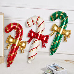 Candy Cane Foil Balloons – 6pcs Set