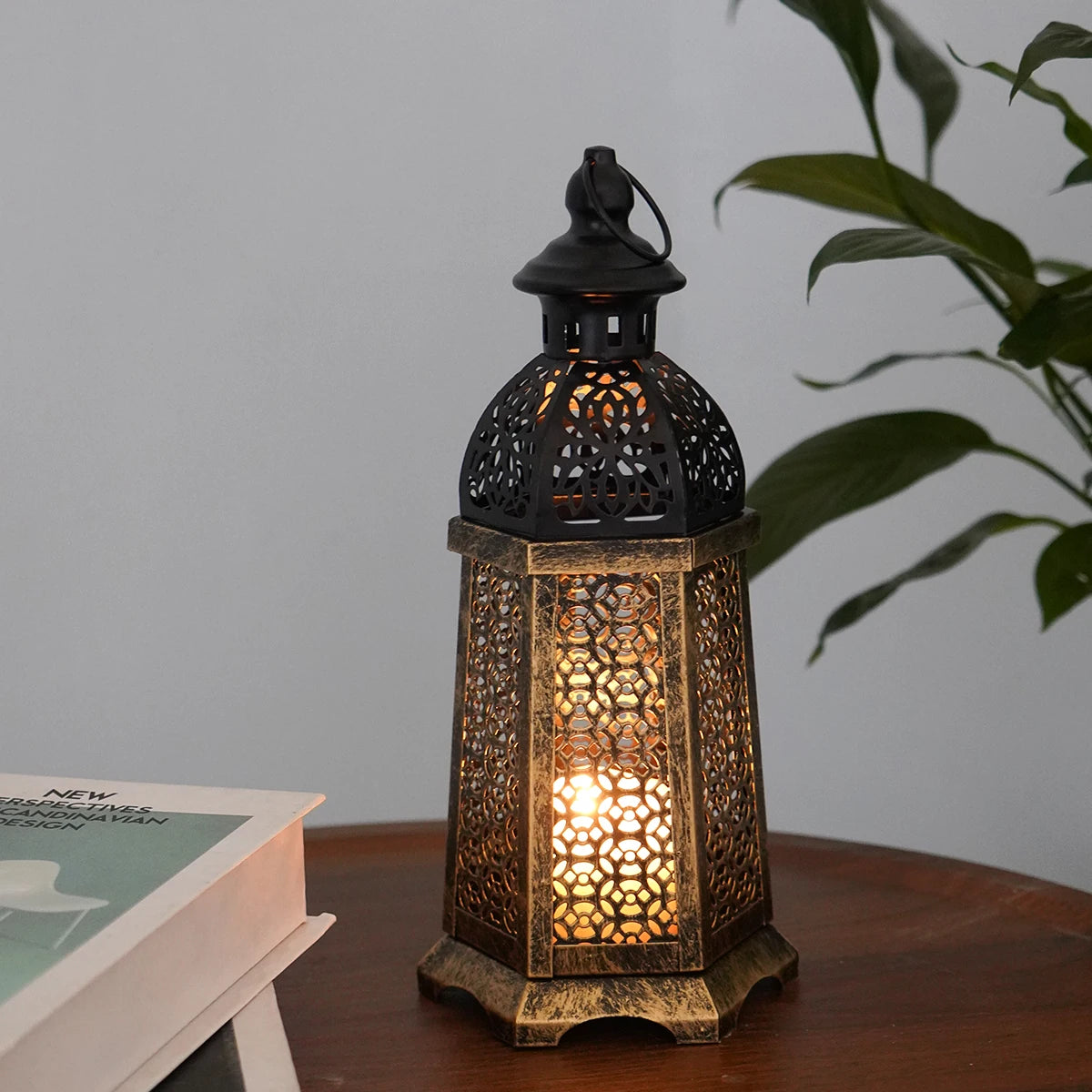 Rustic Vintage Metal Candle Lantern – Nordic & Farmhouse Decor