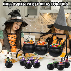 Black Plastic Cauldron Candy Bucket – Halloween Trick or Treat Jar - candletown.net
