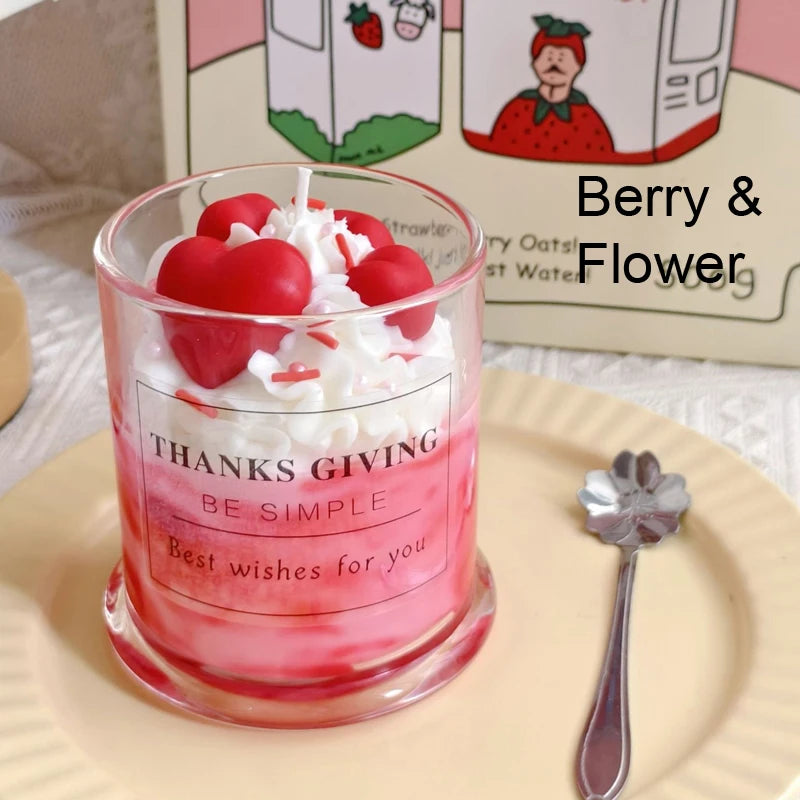 Dessert Cup Scented Candle – Faux Cake Design
