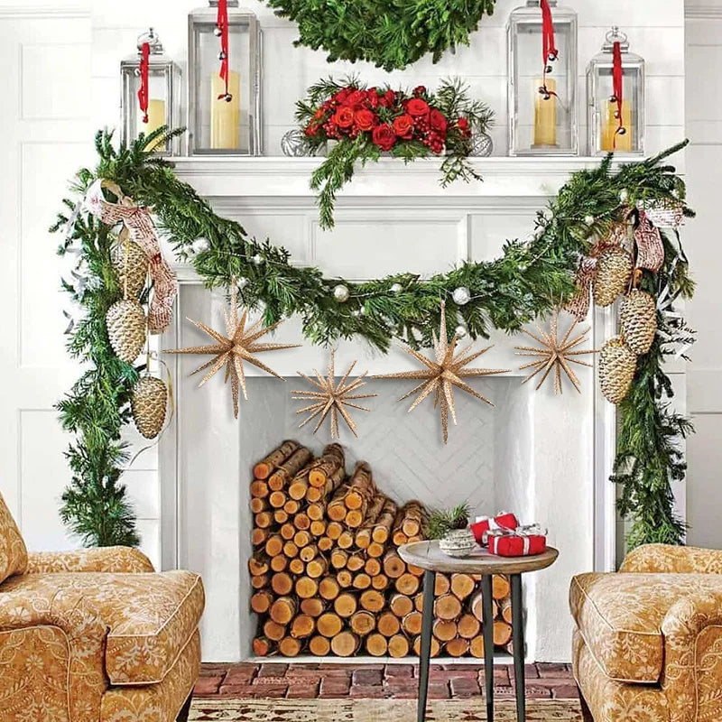 Gold Exploding Star Hanging Ornament - candletown.net