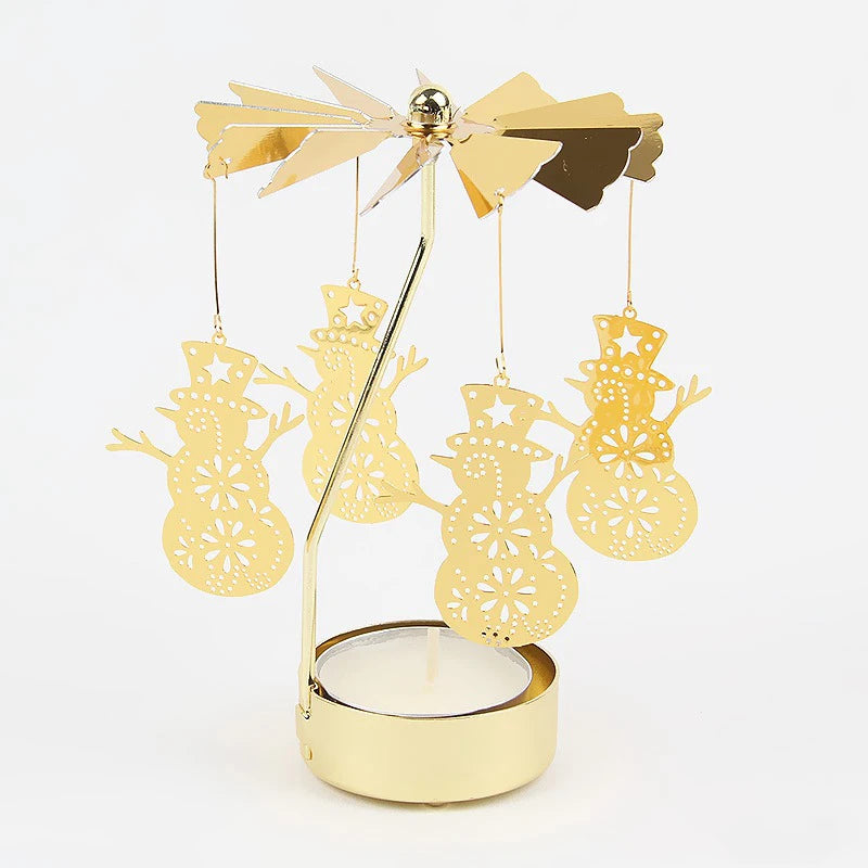 Golden Angel Chime Rotating Candle Holder - candletown.net