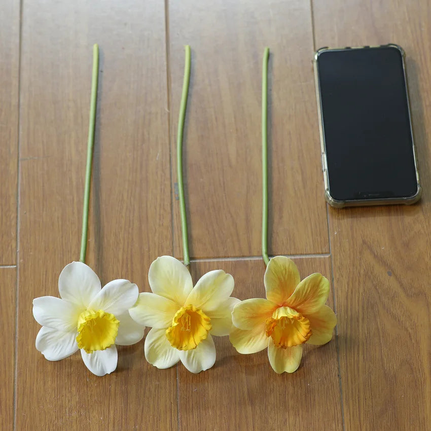 20PCS Artificial Daffodil Flowers – Real Touch Spring Blooms - candletown.net